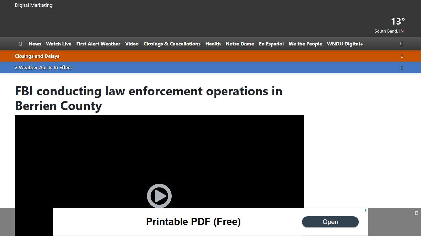 FBI conducting law enforcement operations in Berrien County